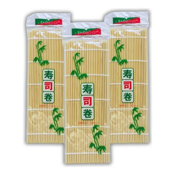 Kit Esteira De Bambu Para Sushi Mat Sudare X3 Foto 1