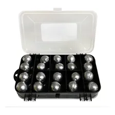 Kit Estojo Com Chumbada Para Pesca Bola 50 Gramas Foto  mini 1