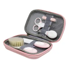 Kit Estojo Cuidados Higiene BebĂȘ Tesoura Pente Cortador Buba Cor Rosa Foto mini 2