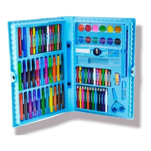 Kit Estojo Escolar Infantil Maleta Pintura 86 Peças Foto 1