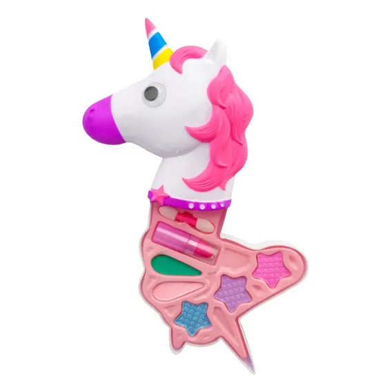 Kit Estojo Maquiagem Make Infantil Unicórnio Batom E Sombra Foto 1