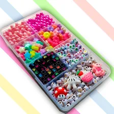 Kit Estojo Miçangas Infantil Artesanato P/ Montar Pçs 1.700 Comprimento 5
