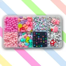 Kit Estojo Miçangas Infantil Artesanato P/ Montar Pçs 1.700 Comprimento 5