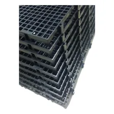 Kit Estrado Plástico Estrado Plástico Pallet Plástico 50pçs Cor Preto Foto mini 4