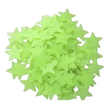 Kit Estrela Fluorescente Adesivo Decoração Teto Verde Foto mini 1
