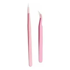 Kit extensão de cÃlios microbrush escovinhas pinças vetus Rosa Foto mini 2