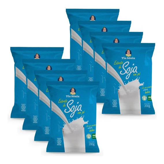 Kit Extrato Leite De Soja Pó Solúvel 200g Cada Tia Sônia Foto 1