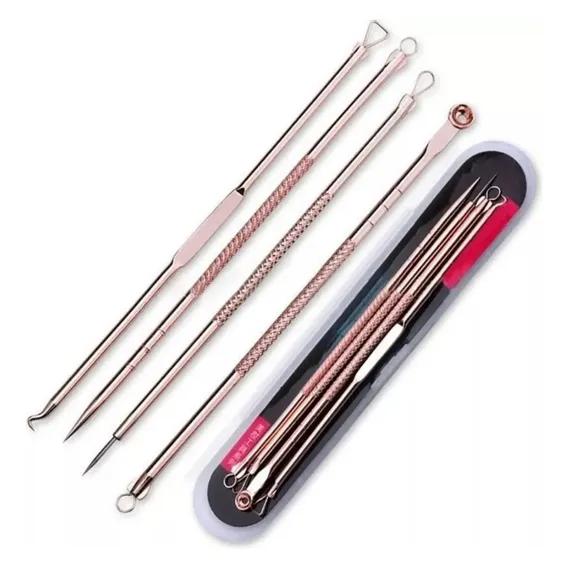 Kit Extrator Removedor De Cravos E Espinhas Estojo C/ 4 Und Foto 1