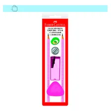 Kit Faber Castell 2 Lápis Grip - Borracha E Apontador Rosa Foto mini 4