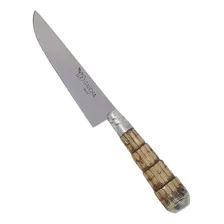Kit Faca 6'' E Chaira Inox Rabo Tatu Bainha Couro Churrasco Foto mini 3