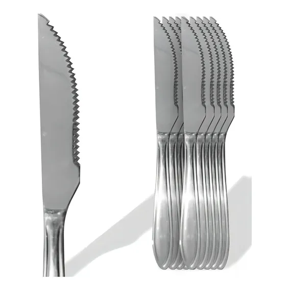 Kit Faca Mesa Churrasco Inox - 12 Peças Linha Classic Foto 1