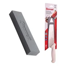Kit Faca P/ Carne Lâmina Curvada + Pedra De Afiar Starrett Cor Branco Foto mini 1