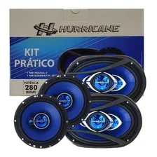 Kit Fácil Falante Hurricane 6 + 6x9 280w Rms Prático Som Cor Azul Foto mini 1