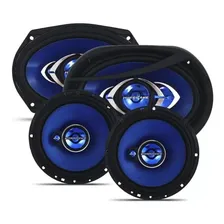 Kit Fácil Falante Hurricane 6 + 6x9 280w Rms Prático Som Cor Azul Foto mini 2