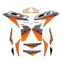 Kit Faixa Adesivo Cb Twister 2019 Laranja Foto  mini 1