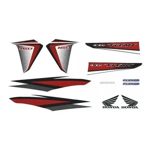 Kit Faixa Adesivo Titan Cg 160 Ex 2016 Branca Foto 1