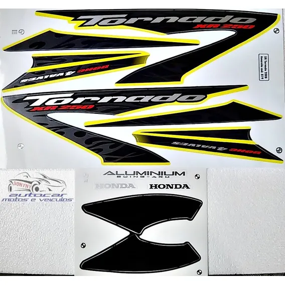 Kit Faixa Adesivo Tornado Xr 250 Amarela 2008 Cor Amarelo Foto 1