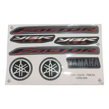 Kit Faixa Adesivo Yamaha Ybr Factor 125 Preta 2009 Foto mini 2