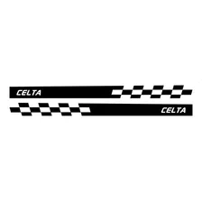 Kit Faixa Adesivos Personalizados Para Chevrolet Celta Cor Preto Foto mini 2