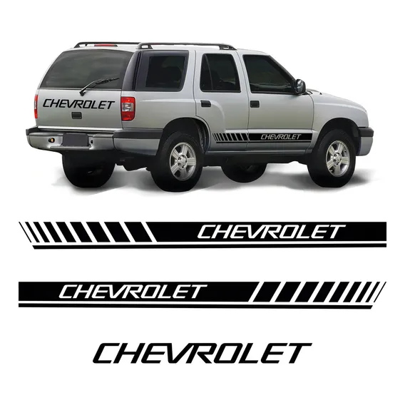 Kit Faixa Blazer Adesivo Lateral/traseiro Chevrolet Grafite Foto 1