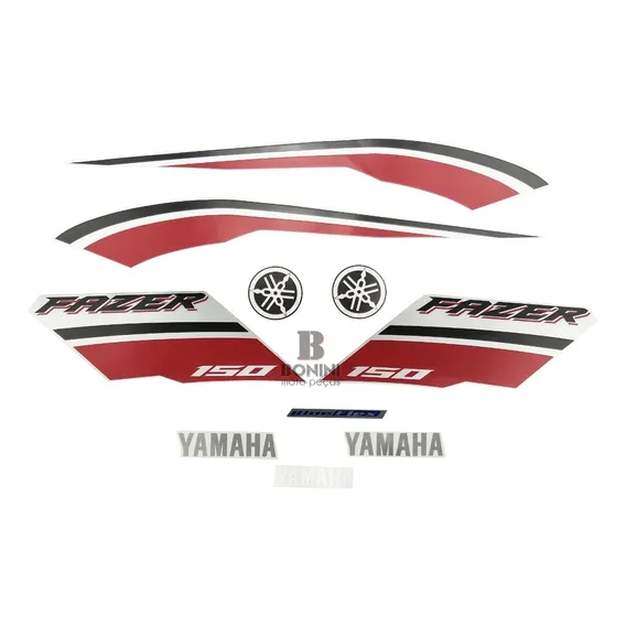 Kit Faixa Jogo Adesivo Fazer 150 2019 Branca Foto 1