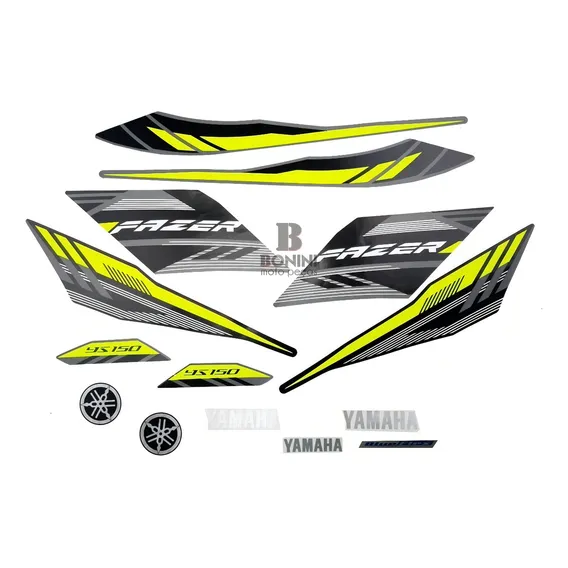 Kit Faixa Jogo Adesivo Fazer 150 Sed 2016 Preta Foto 1