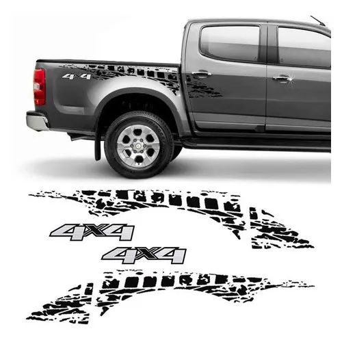 Kit Faixa Lateral Preto S10 2013/2019 + Adesivo 4x4 Foto 1