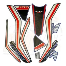 Kit Faixas Adesivas Moto Honda Titan 160 2019 Ex Azul Combo Foto mini 1