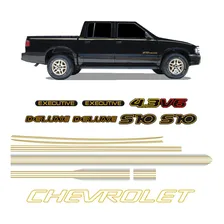 Kit Faixas Adesivos S10 1999/2000 Executive Cabine Dupla Foto  mini 1