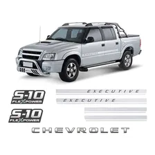 Kit Faixas Para S10 Prata Executive Chevrolet Flex Power Verde 2009 2010 2011 Sportinox Foto mini 1