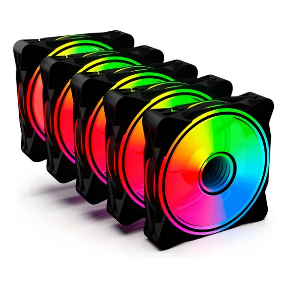 Kit Fan Cooler Gamer One Power Radiant X5 Com 5 Fans Rgb Foto 1