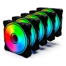Kit Fan Cooler Gamer One Power Radiant X5 Com 5 Fans Rgb Foto mini 2