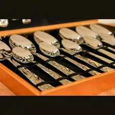 Kit Faqueiro Maleta Dourada 24 Peças Inox Com Dourado Lindo Foto mini  3