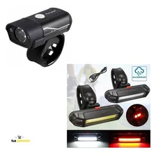 Kit Farol Bike Led Bicicleta Dianteira Traseira Recarregável Foto mini 1
