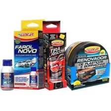 Kit Farol Com Renovador De Plásticos Tira Riscos Luxcar Foto  mini 1