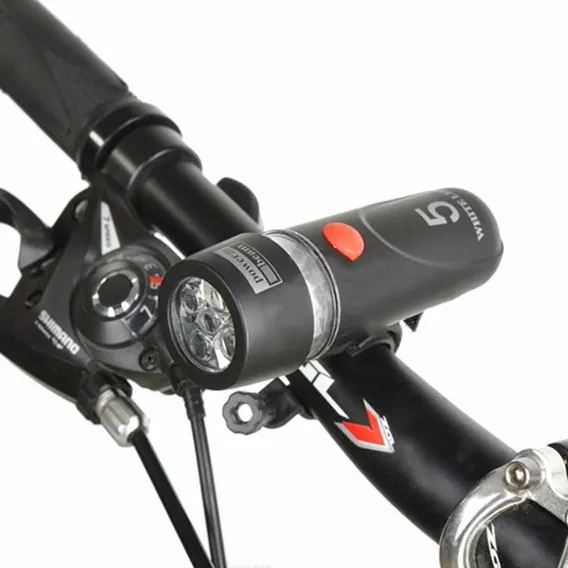 Kit Farol Para Bike Bicicleta Leds Dianteiro E Traseiro 089 Cor Preto Foto 1