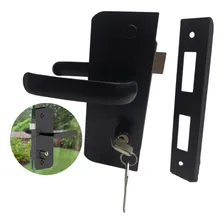 Kit Fechadura 1520ta E Contra Fechadura 1504ta Porta Vidro Cor Preta Foto mini 1