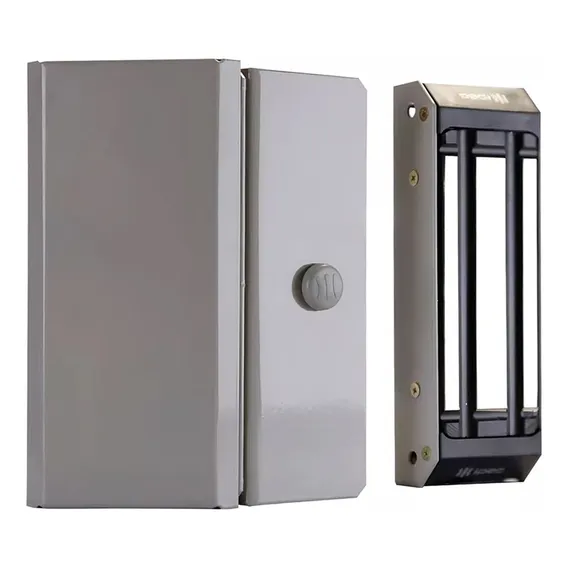 Kit Fechadura Magnética Eletroímã M150 Cinza C/ Sensor Ipec Foto 1