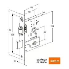 Kit Fechadura Rolete 800 Tetra Pivotante Quadrada Stam Preto Foto mini 3
