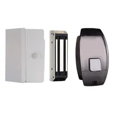 Kit Fechadura Trava Magnética M150 Com Botoeira Foto mini 1