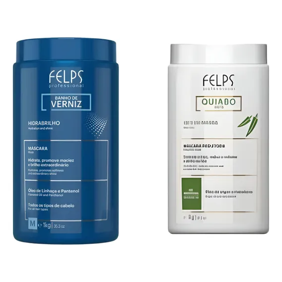 Kit Felps Banho De Verniz Felps 1kg + Btox Okra Em Massa 1kg Foto 1