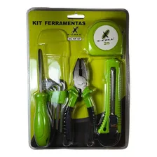 Kit Ferramentas Chaves,alicate,estilete E Fita Métrica 2m Foto mini 3