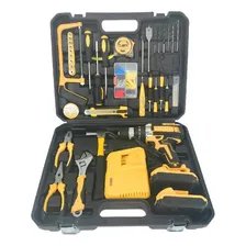Kit Ferramentas Furadeira Parafusadeira Portatil 2 Bateria Foto mini 1