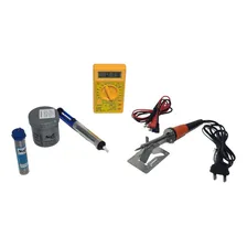 Kit Ferro De Solda 60w 110v Multímetro Sugador Pasta Estanho 127v Foto  mini 1