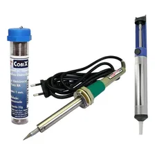 Kit Ferro Solda + Sugador + Solda Sc60 50w 220v Hikari Plus Foto mini 1