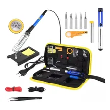 Kit Ferro Solda Tubete Estanho C/ Resina Sugador Solda 127v Foto  mini 1