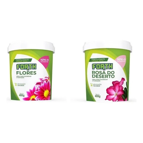 Kit Fertilizante Forth Para Flores E Rosa Do Deserto 400g Foto 1