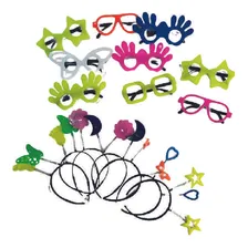 Kit Festa 120 Peças Neon Com Óculos Tiara E Pulseiras Foto mini 3