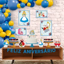 Kit Festa Facil Alice País Maravilhas Decoração Aniversario Foto  mini 1