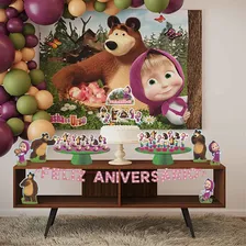 Kit Festa Fácil Masha E O Urso - Decoração De Festa Foto  mini 1